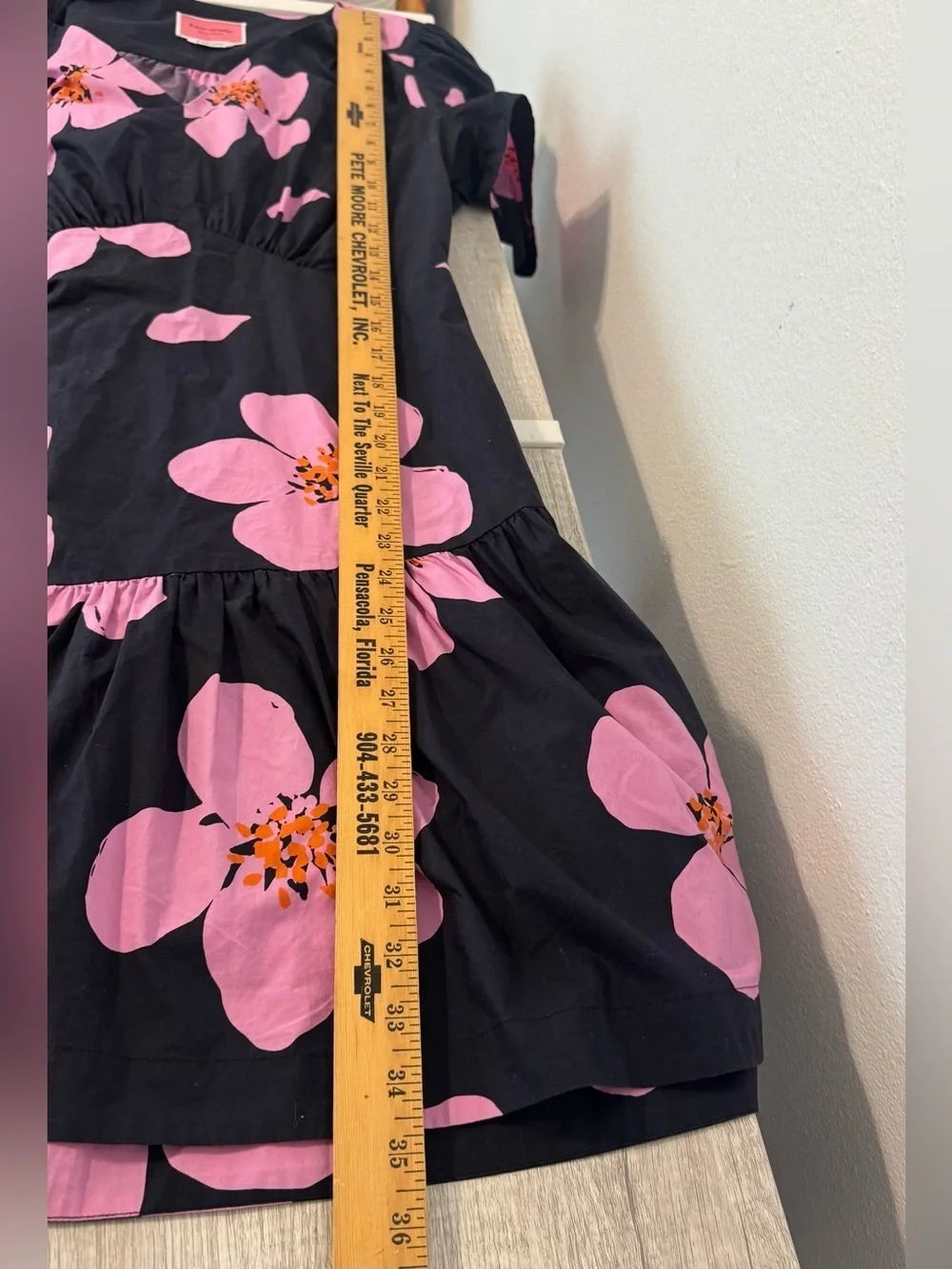 Kate Spade Grand Flora Fit n Flare Mini Dress Voluminous Sleeves Cocktail Size 8